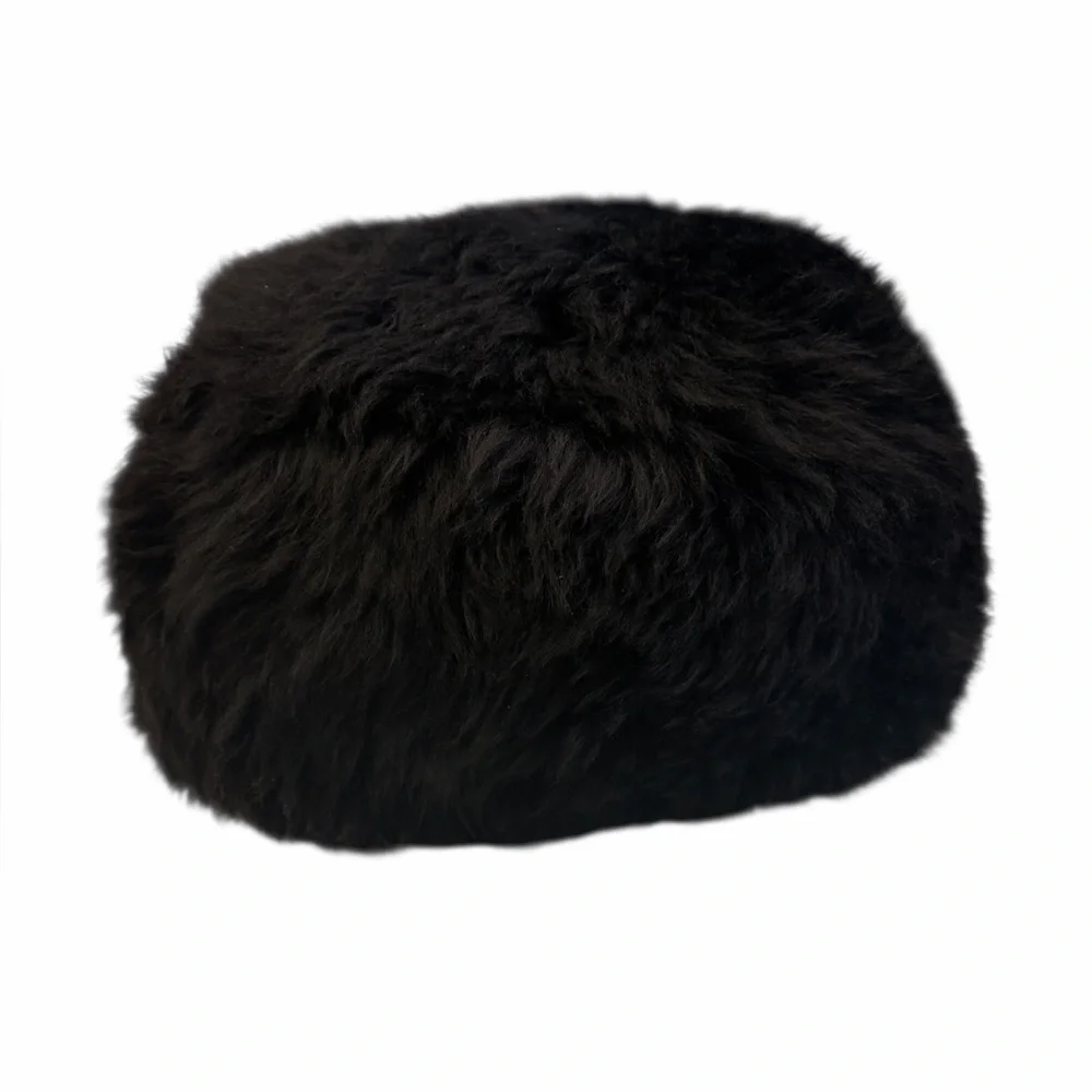 Vintage Beimar Black Tuscan Italian Dyed Lamb Fur Winter Hat Made in Italy